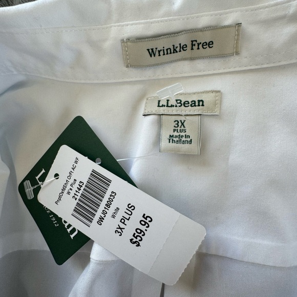 L.L. Bean Wrinkle-Free Pinpoint Oxford Cotton Shirt - Picture 8 of 10